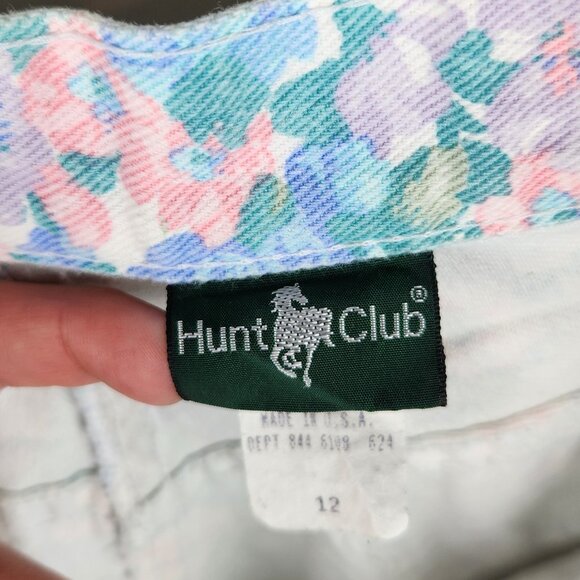 Vintage Hunt Club Floral High Rise Pleated Trouser Pants sz 12 - Picture 9 of 10